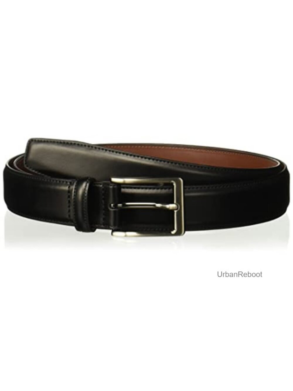 Perry Ellis Men's Dress Belt Faux Leather Genuine Leather Lining Big & Tall